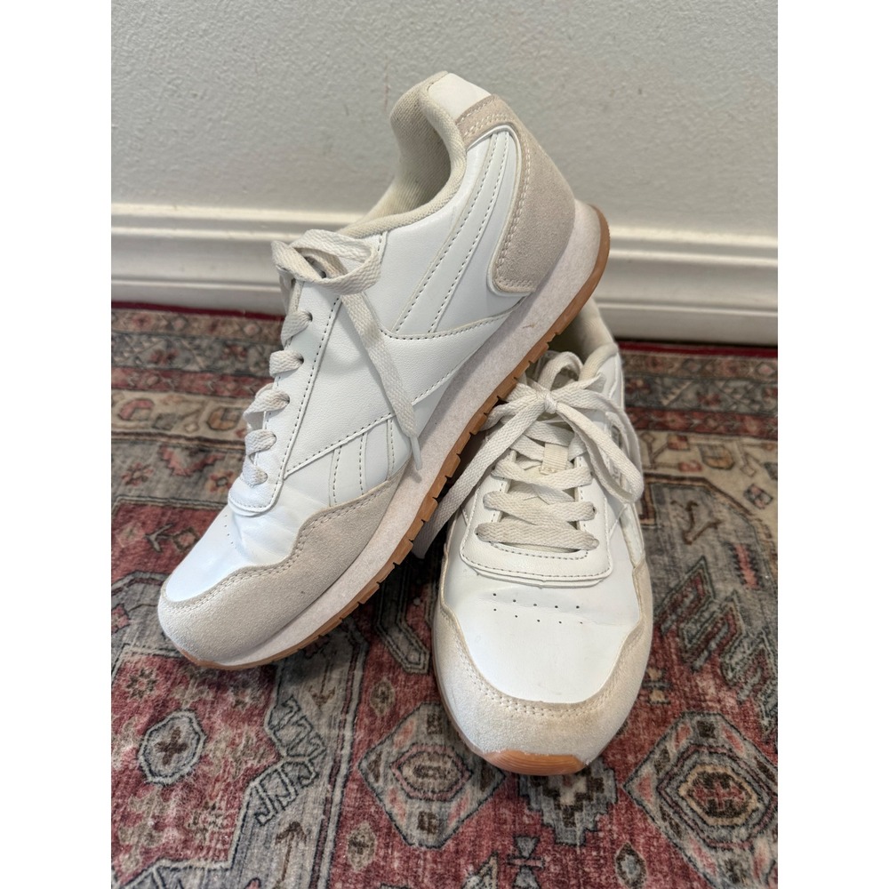 Reebok Royal Glide Womens White Beige Suede Gum‎ Sole Sneakers Size 8 FFC0119598 - Picture 2 of 6